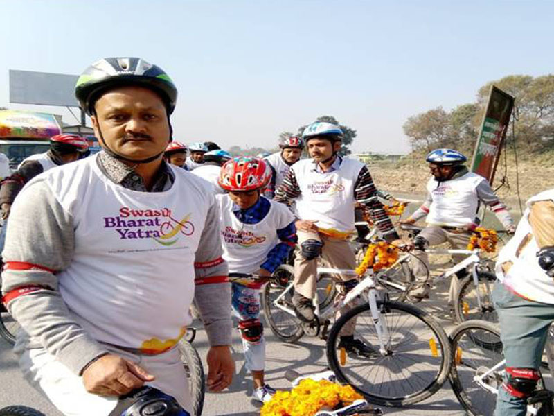 Cycle Rally at Swasth Bharat Yatra